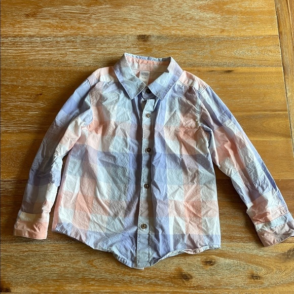 Carter's Multicolor Plaid Button-Down Shirt SZ 5T - Picture 2 of 5